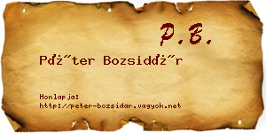 Péter Bozsidár névjegykártya